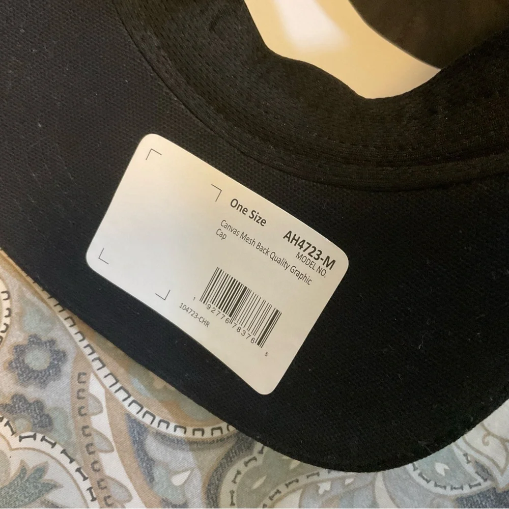 NWT Carhartt Canvas Mesh Leather Logo Back Quality Graphic Hat.